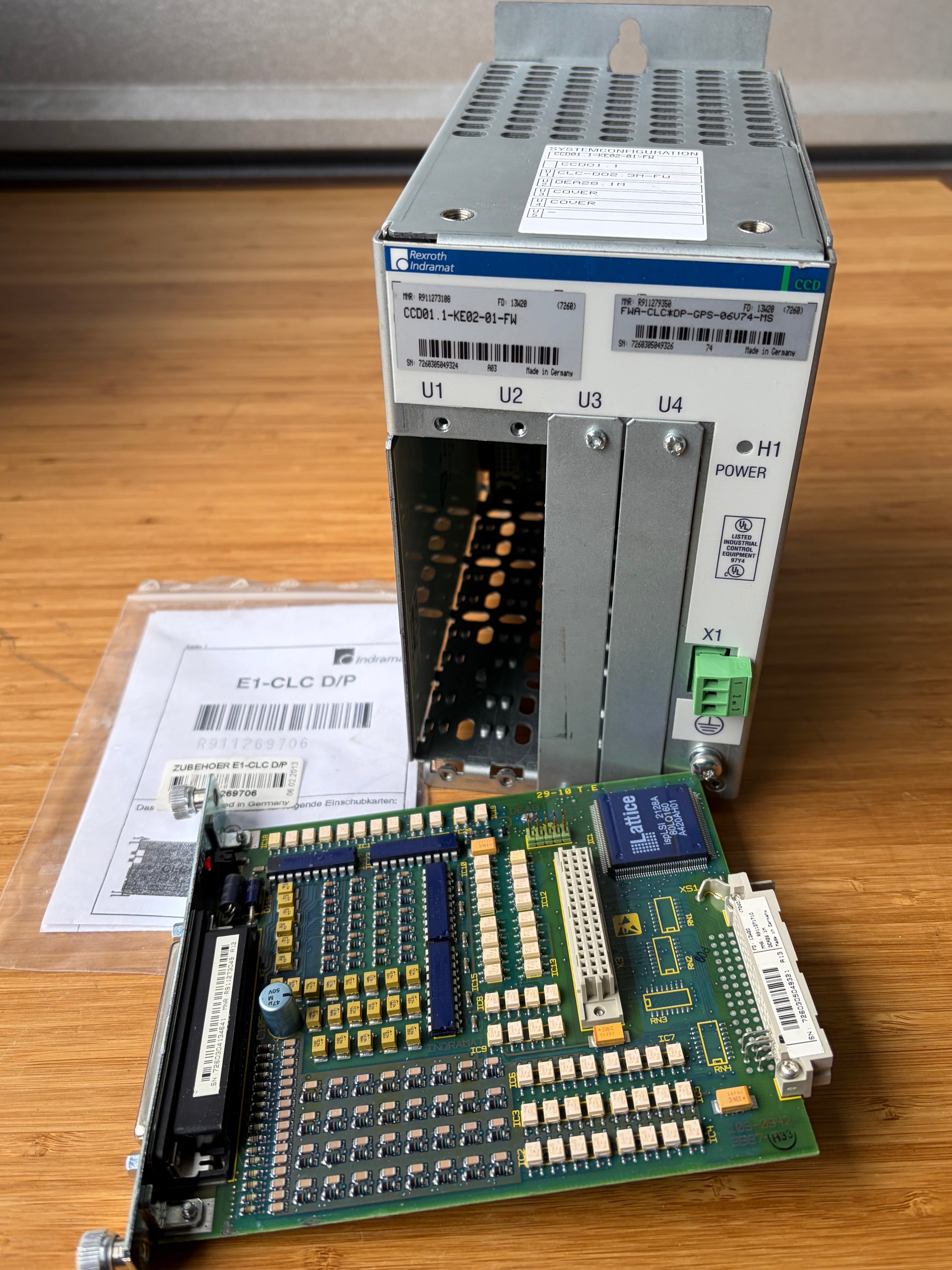 Rexroth Indramat CCD01.1-KE02-01-FW Motion Controller Chassis DEA28.1 CLC-D02.3